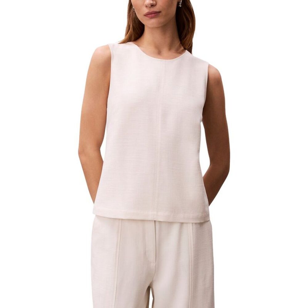 Calvin Klein Womens Heavy Textured Top, White